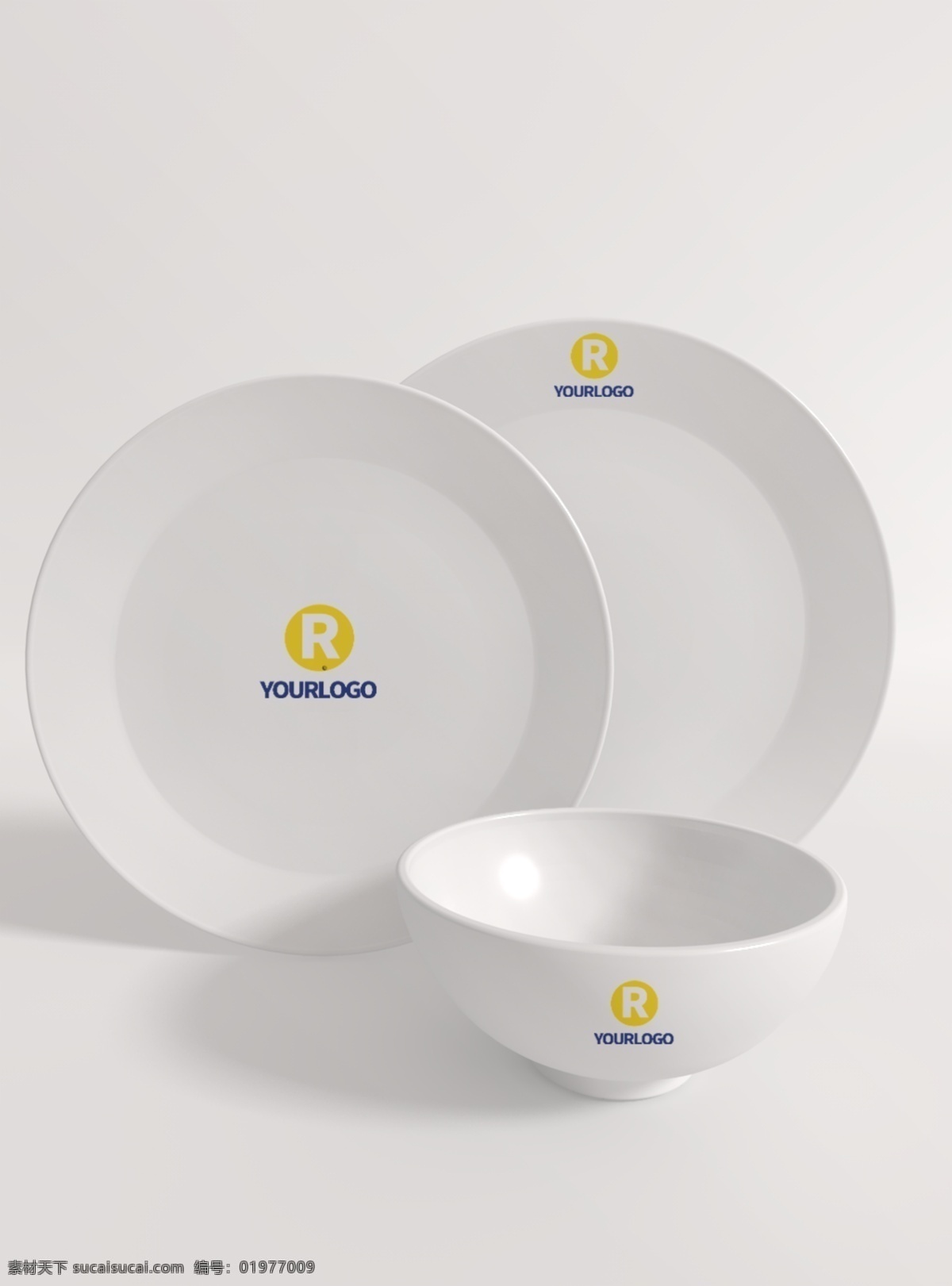 原创 模型 盘子 碗 logo 样机 智能图层 mockup 餐饮 饭店 一键贴图 logo样机