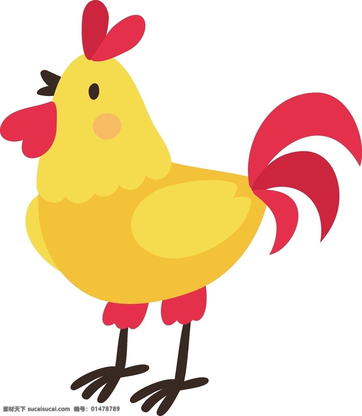 大 公鸡 卡通 动物 水果 童话 小孩子 矢量 logo