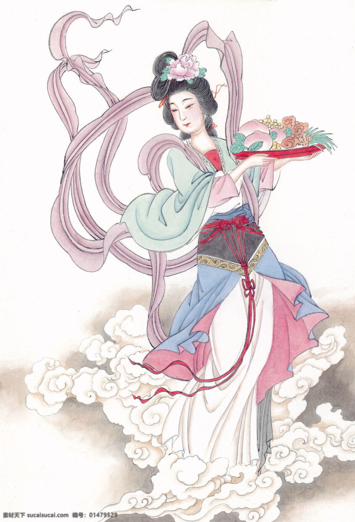 古代仕女图 人物国画 古代美女 工笔画 工笔人物 装饰画 国画素材 文化艺术 绘画书法