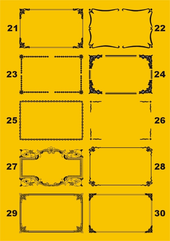 边框 大全 古典 花边 矢量 矢量图 花纹花边