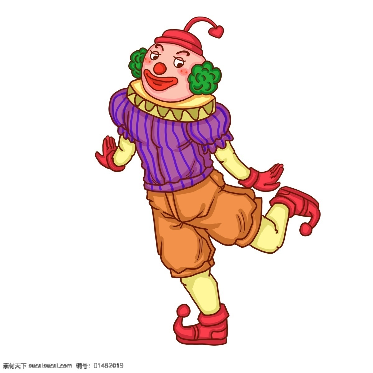 小丑 愚人节 快乐 卡通 人物 愚人节道具 男小丑 卡通人物 快乐小丑 黄色 红色 绿色 愚人节快乐
