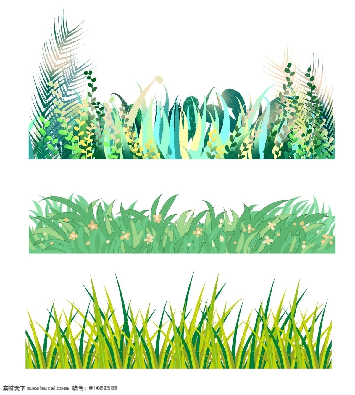 绿色草丛 矢量草丛 小草 草堆 草地 平面设计 绿草 茂盛草丛 卡通草丛