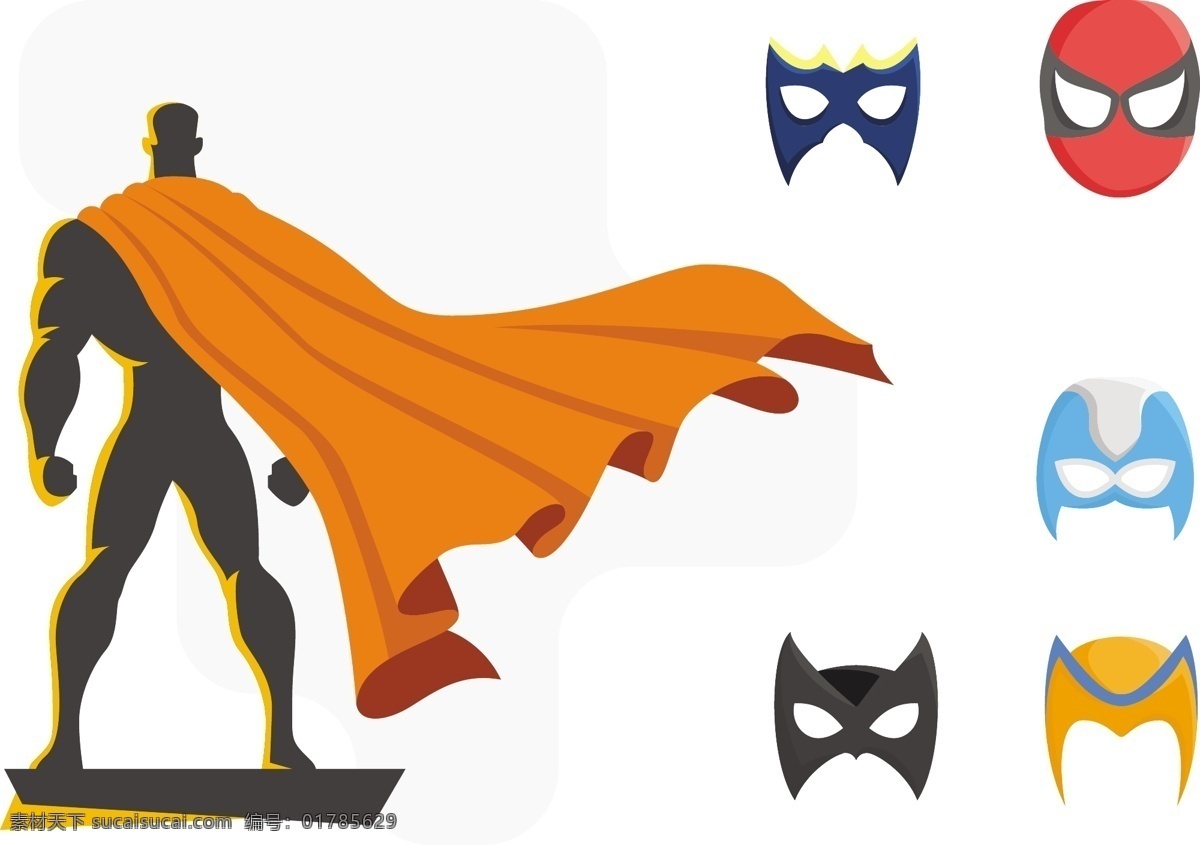 超人英雄 英雄 超人 蝙蝠侠 蜘蛛侠 复仇者联盟 披风 超人背景 孤独 面具 健身 强壮 卡通设计