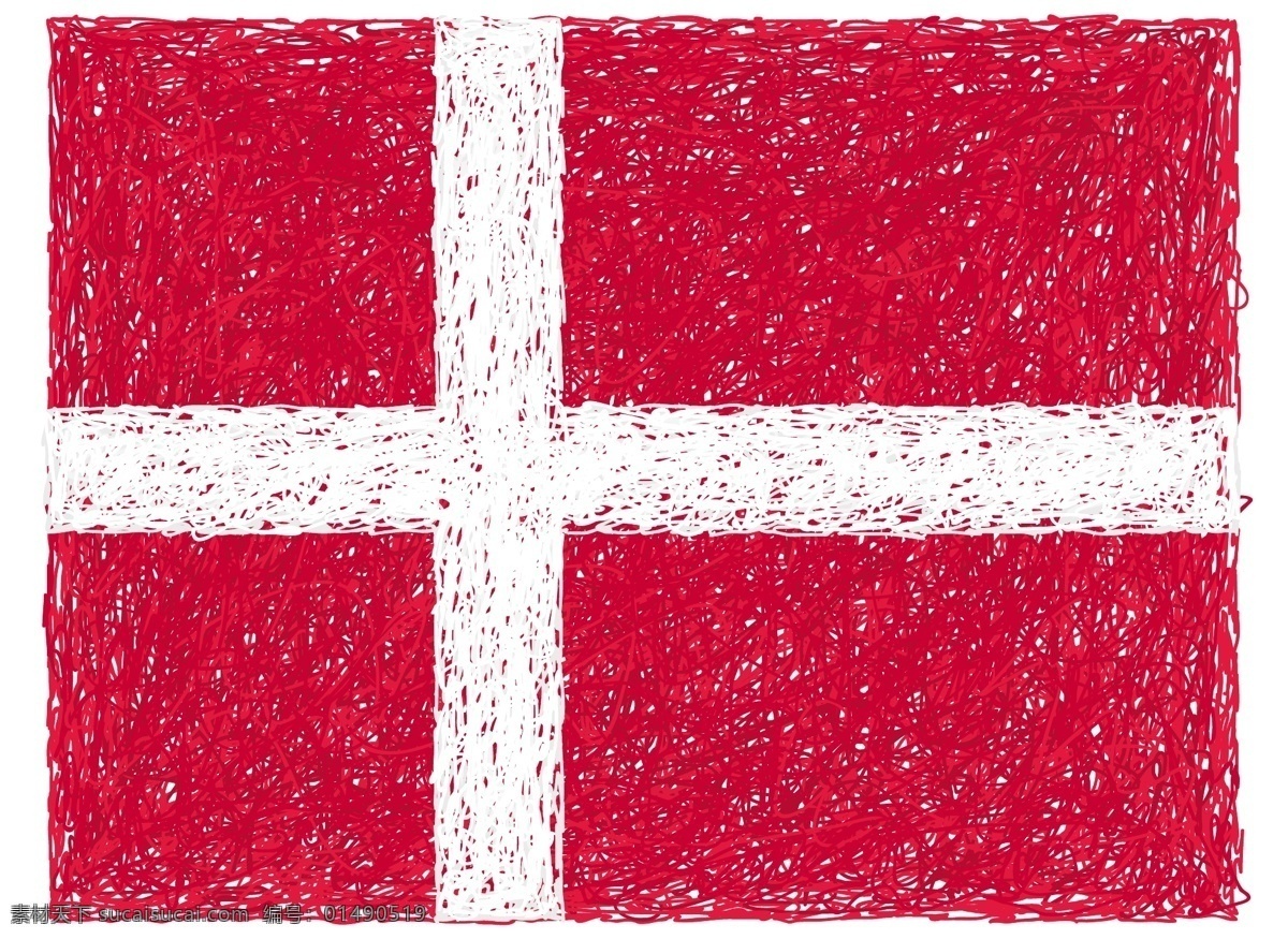 丹麦国旗 粉色