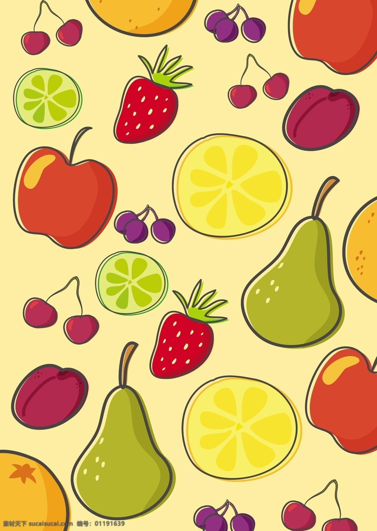 新鲜 水果 矢量图 广告背景 背景素材 广告 背景 矢量 草莓 苹果 樱桃 雪梨 柠檬 橙子 水果背景 新鲜水果