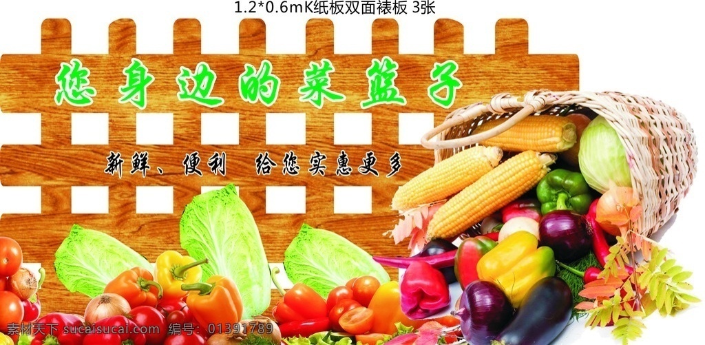 菜篮子 西红柿 茄子 辣椒 大白菜 洋葱 玉米 包菜 瓜果 展板模板