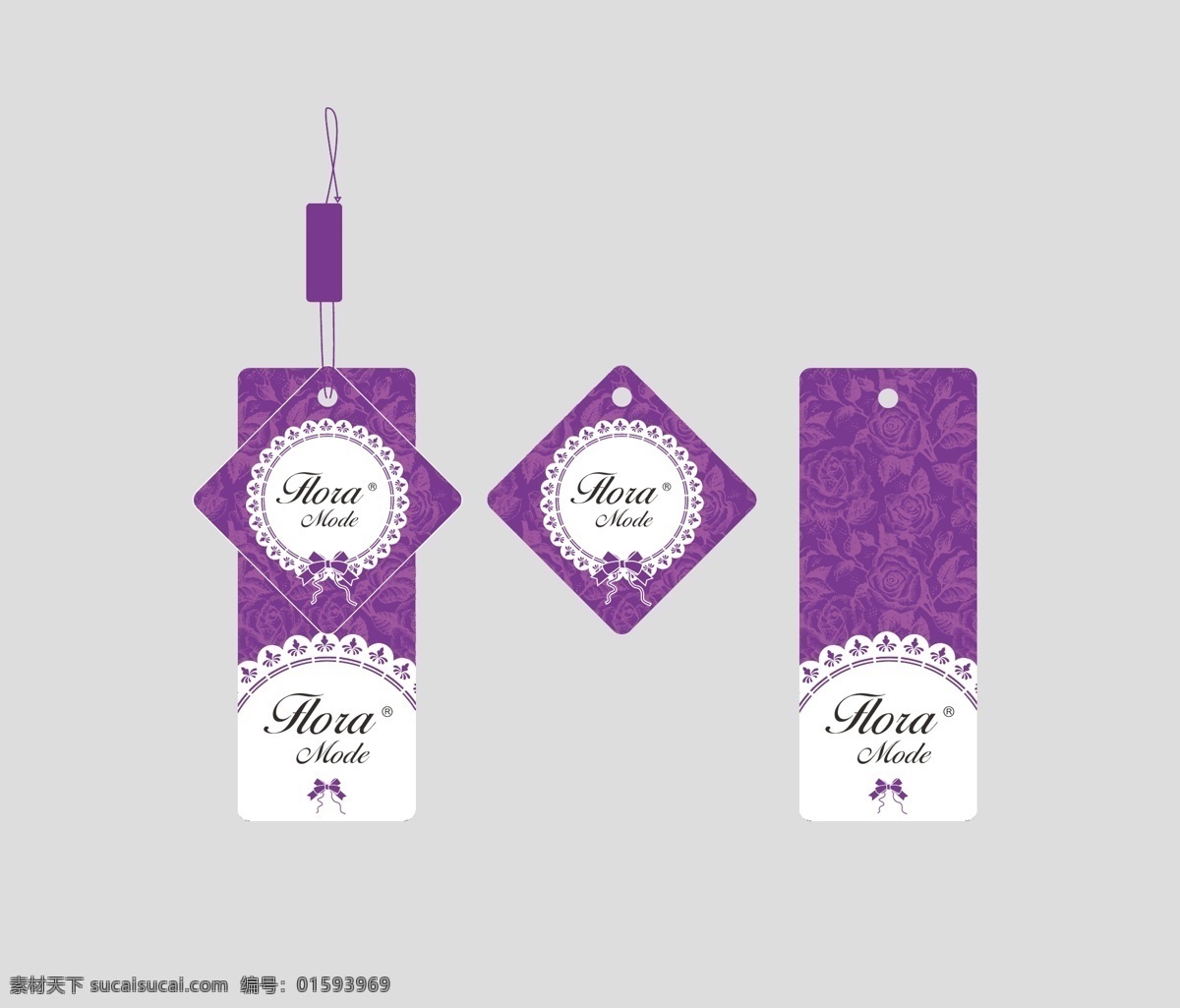 紫色 服装 吊牌 服装吊牌 吊卡设计 欧式吊牌 花纹 其他设计 矢量