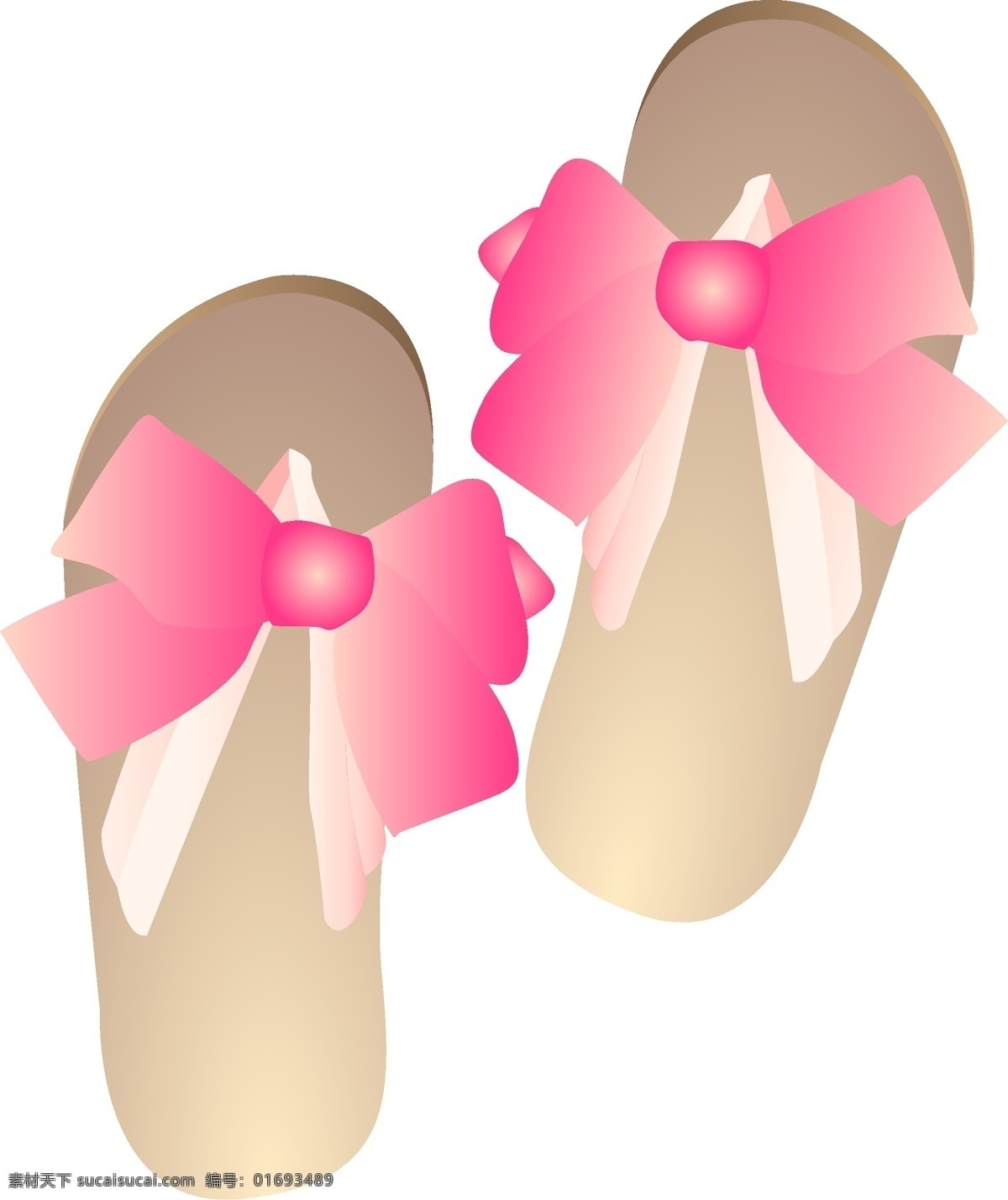 粉色 蝴蝶结 拖鞋 女士
