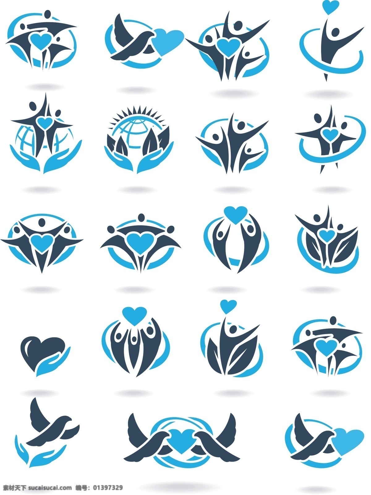 人 型 logo 矢量