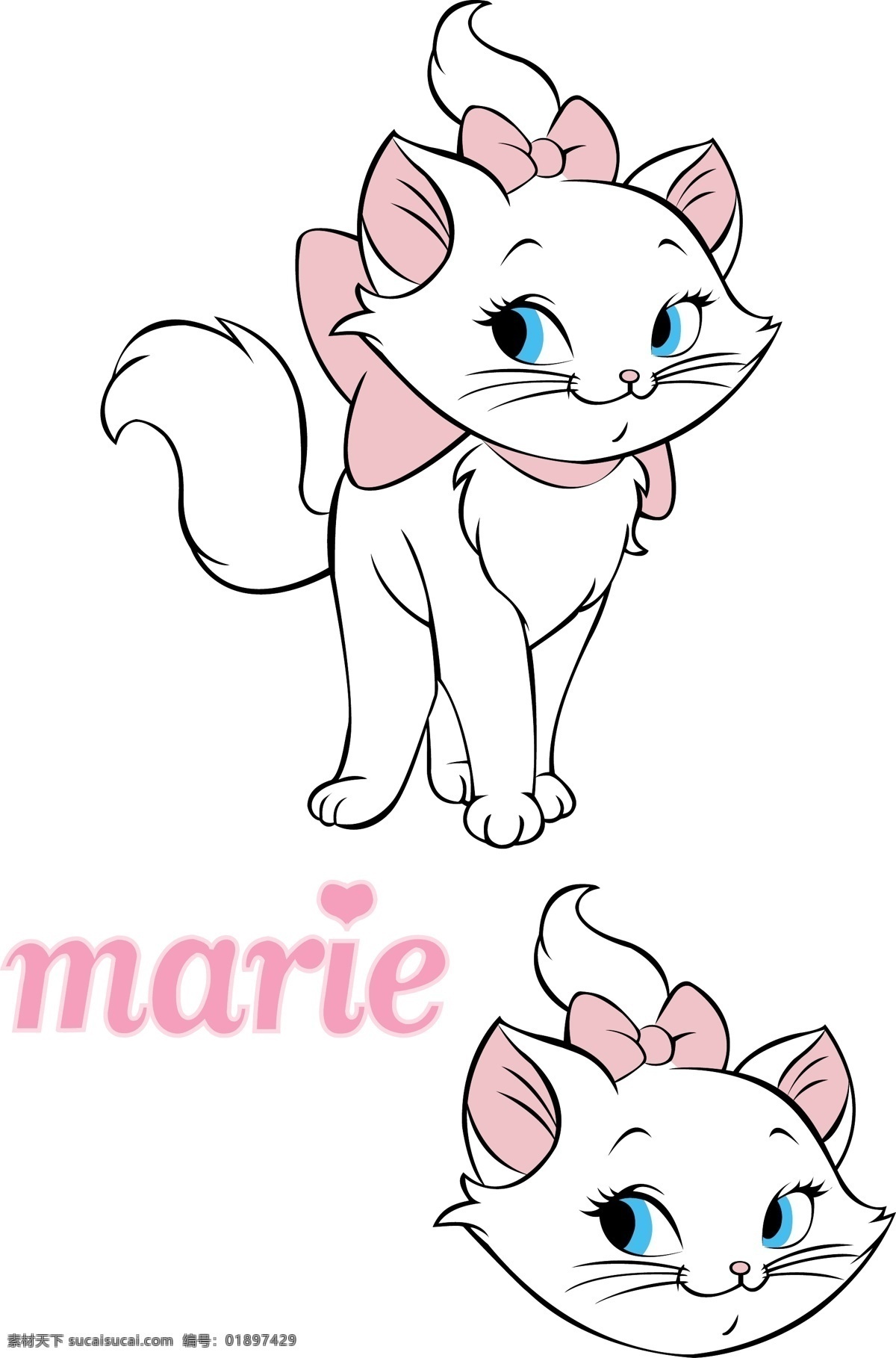 marie猫 格式 迪斯尼 里 面的 卡通人 物 生物世界 家禽家畜 矢量图库
