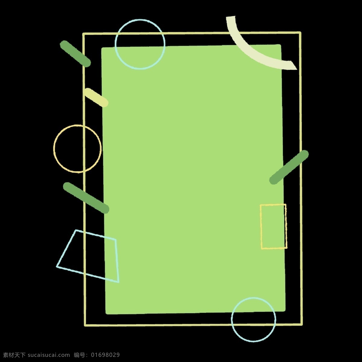 绿色边框底纹 绿色 几何图形 边框