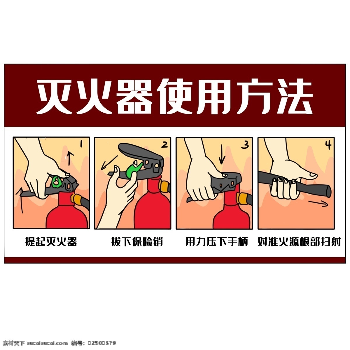 灭火器 使用方法 灭火器使用 消防安全 火警
