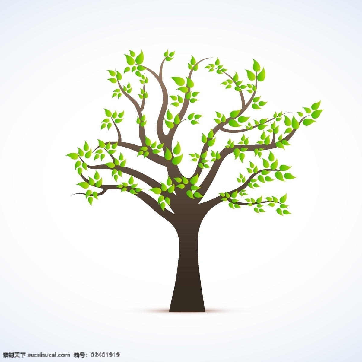 绿叶树木 植物 环保 树 树木 矢量图 创意图 生物世界 树木树叶