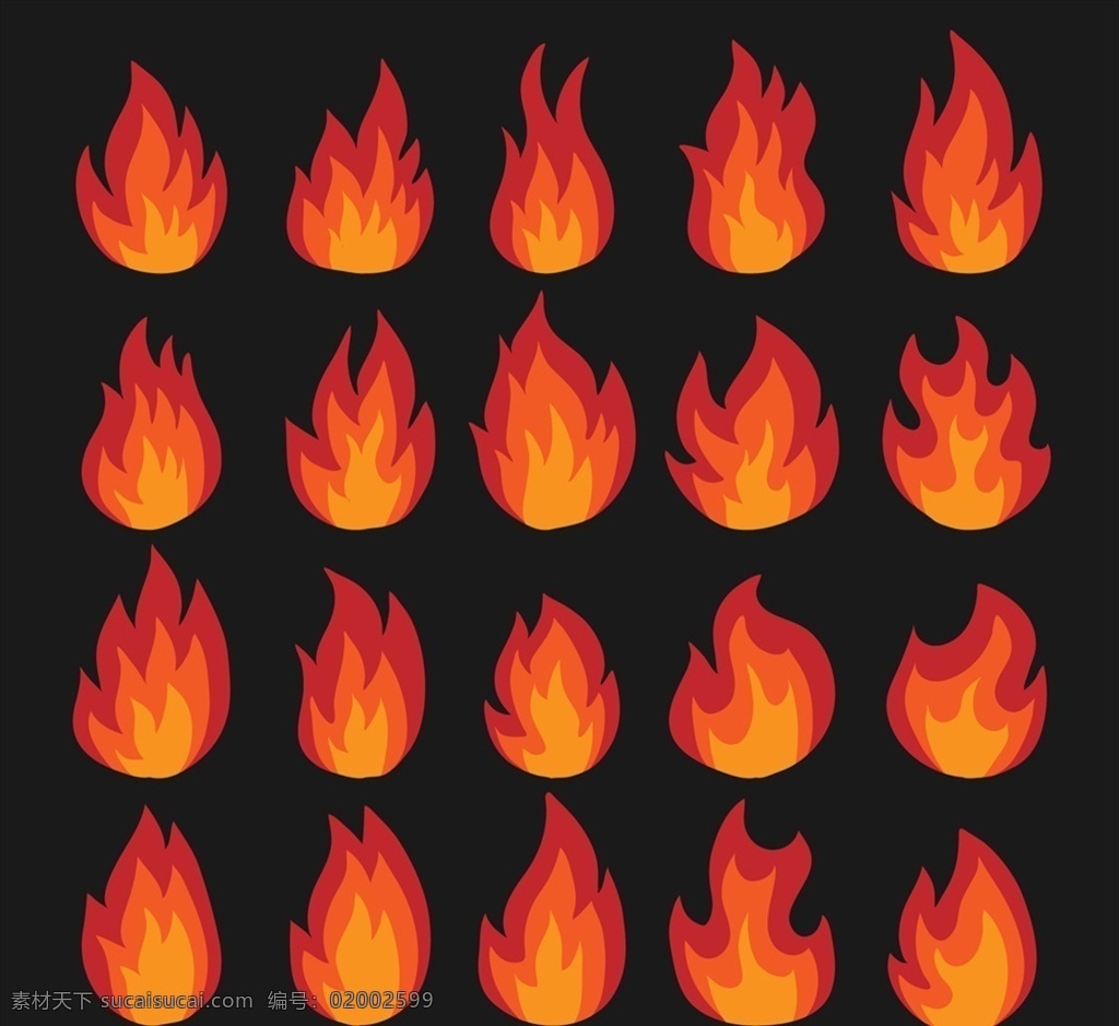 红色 火焰 矢量 创意 图标 火 火苗 火焰素材 火焰元素 火焰图标 矢量火焰 红色火焰