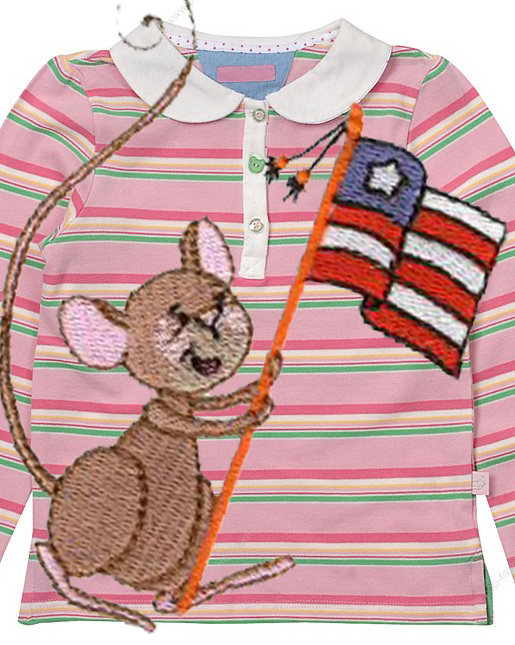 绣花 动物 老鼠 色彩 棕色 免费素材 面料图库 服装图案 粉色
