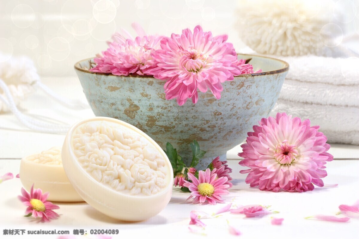 spa美容 蜡烛 精油 肥皂 香皂 毛巾 盐 鲜花 花朵 spa 美容 水疗 生活百科 生活素材