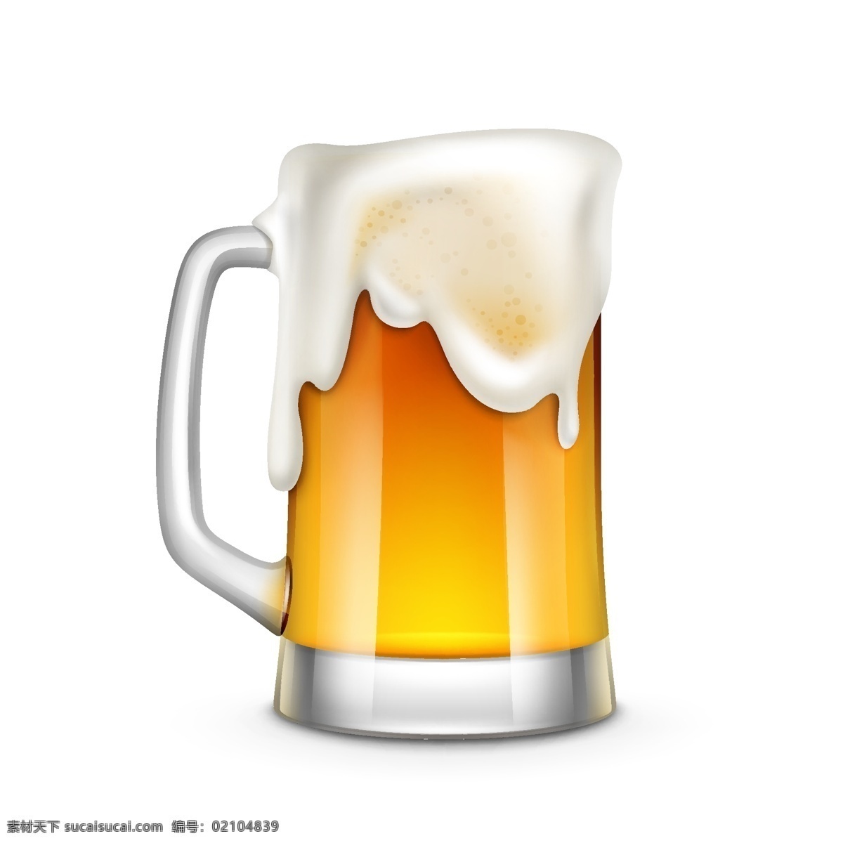 啤酒 杯子 卡通 矢量 玻璃 矢量素材 设计素材 背景素材