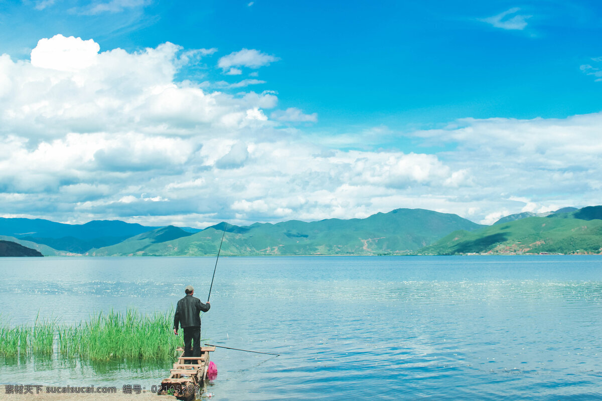垂钓者 泸沽湖 云南 自然风光 旅游摄影 闲来人家 自然风景