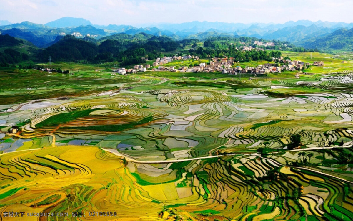 梯田绿色风景 绿色 唯美 风景 清新 自然风光 田园 山川 国内风光 梯田 自然景观 自然风景
