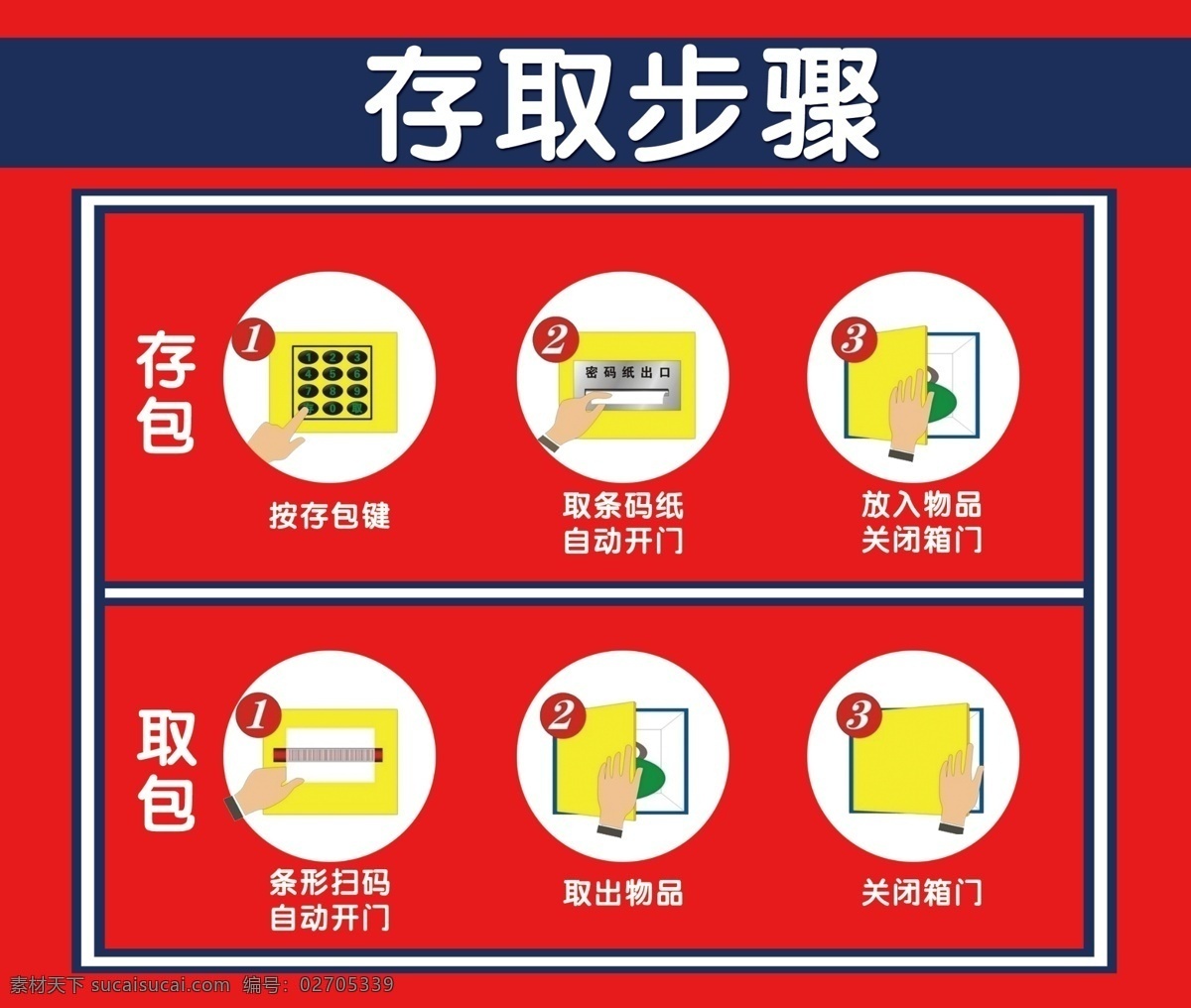 超市储物柜 储物柜 广告设计模板 胶贴 其他模版 源文件 存取 步骤 模板下载 存取步骤 存包步骤 存包柜 存包注意事项 存包 取包 淘宝素材 其他淘宝素材