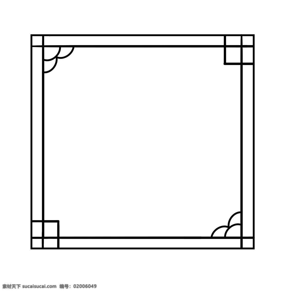 古风 边框 回 字形 插画 手绘 中国风 古风边框 回字形 花纹 边角 矢量图 古典 图框