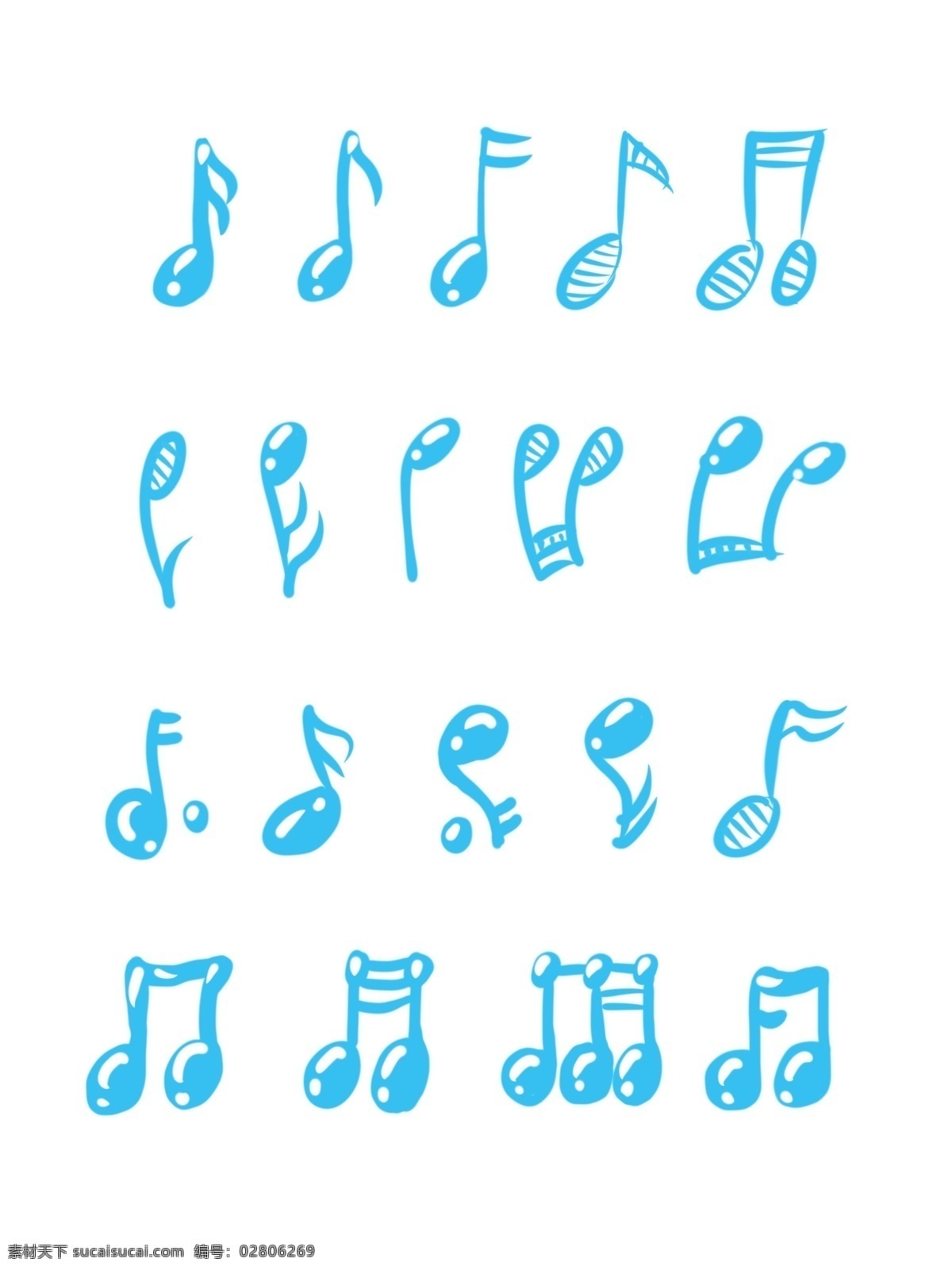 手绘 卡通 简单 音符 小 元素 手绘卡通 简单音符 卡通音符 音符图标 简笔音符