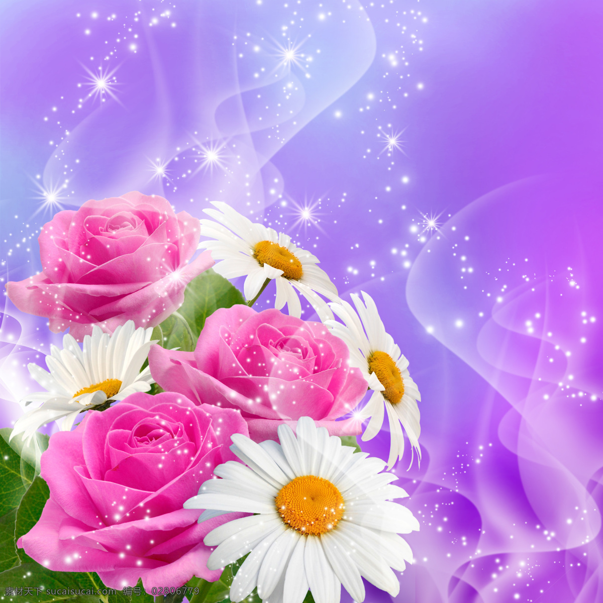 梦幻 鲜花 背景 素材图片 星星 玫瑰 梦幻背景 花朵 底纹背景 花草树木 花木场 生物世界