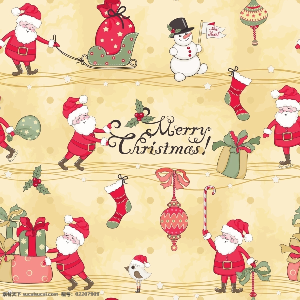 卡通 圣诞老人 合集 christmas 卡通老人 卡通圣诞 礼盒 礼物 铃铛 圣诞快乐 条纹 小鸟 彩棒 装饰 袜子 节日素材 圣诞节