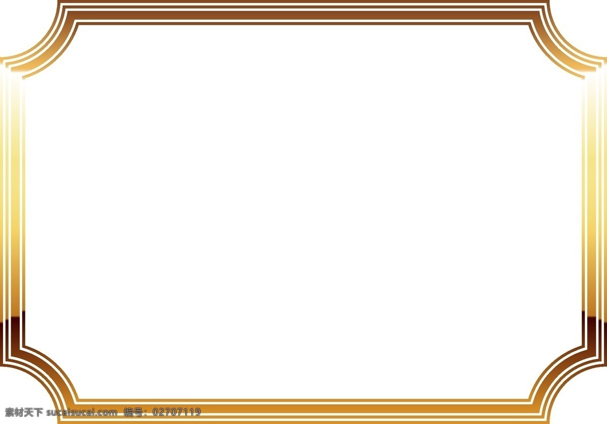 矢量 简约 金色 边框 元素 金色边框