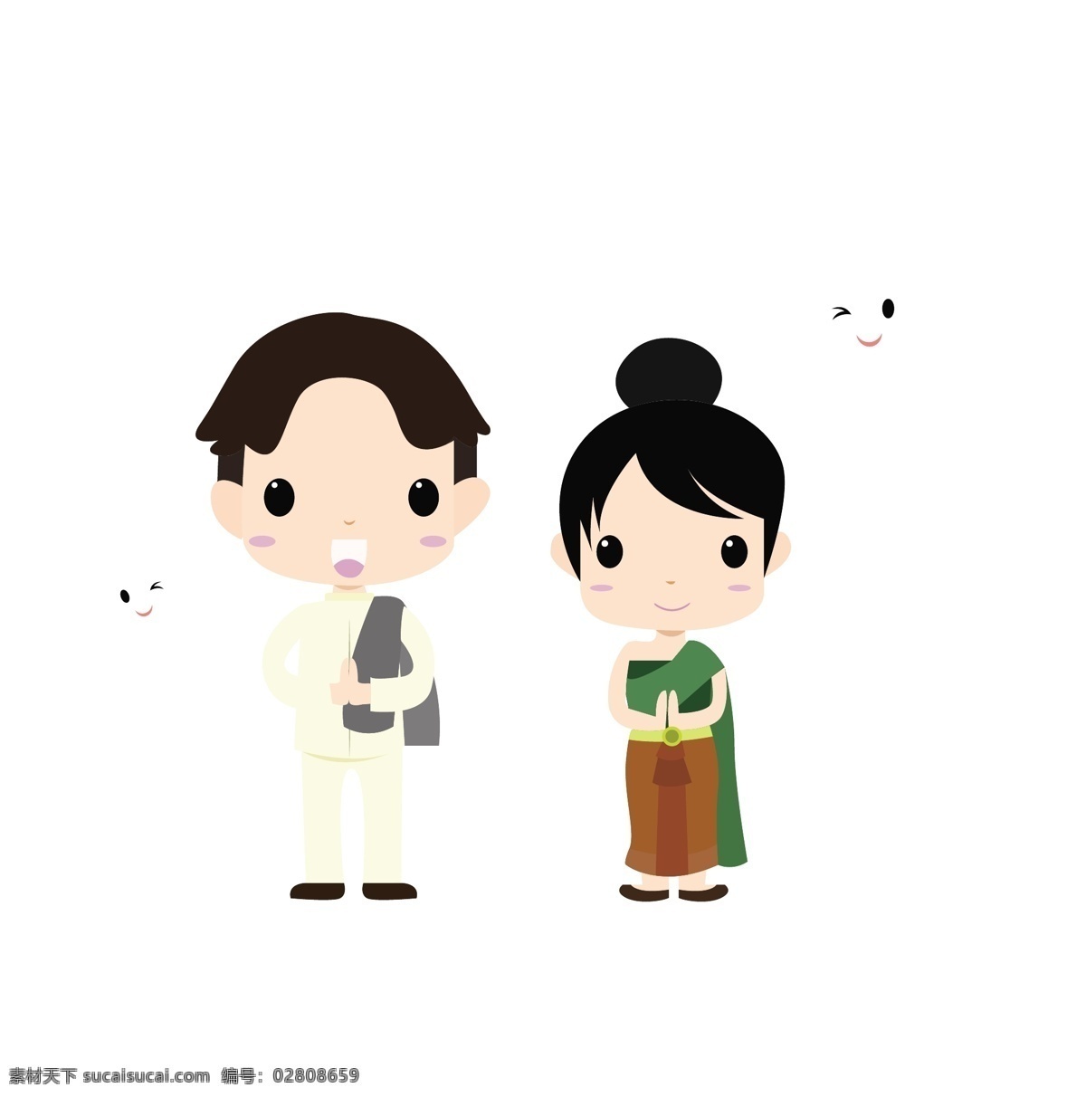 穿 系列 泰国 围 谢谢 女人