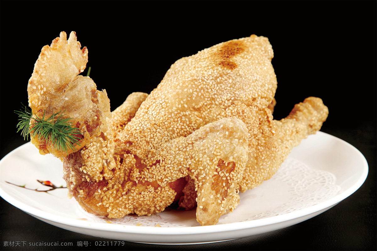 香酥芝麻鸡 美食 传统美食 餐饮美食 高清菜谱用图