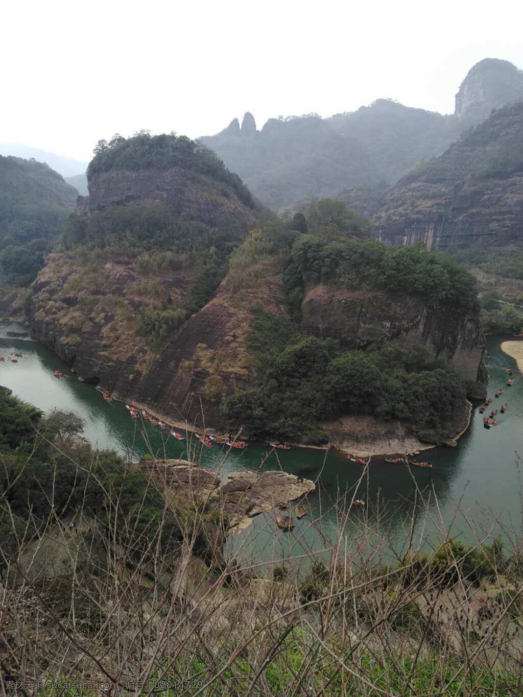 武夷山 俯瞰 弯 大王峰 漂流 旅游摄影 国内旅游