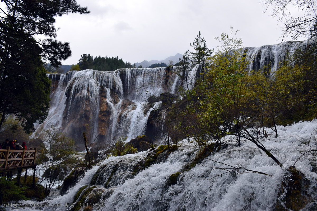 诺日朗瀑布 湖水 四川 九寨沟 自然 风景 原始 九寨沟风光 树正瀑布 倒影 森林 风光 九寨 自然风景 原始森林 自然保护区 秋天 秋季 黄叶 美景 大自然 鬼斧神工 摄影作品 自然景观