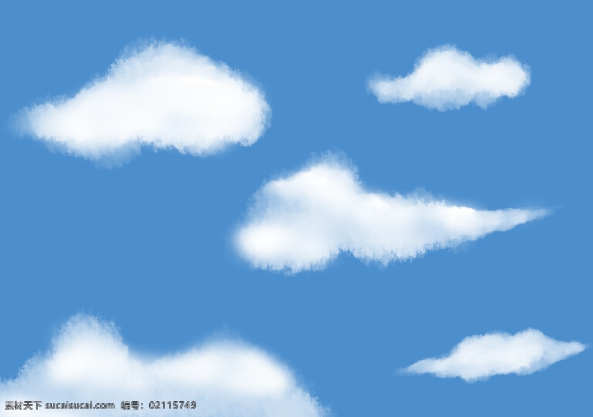 白云 云朵 蓝天 背景图 手绘 清新 卡通 背景图片 原创