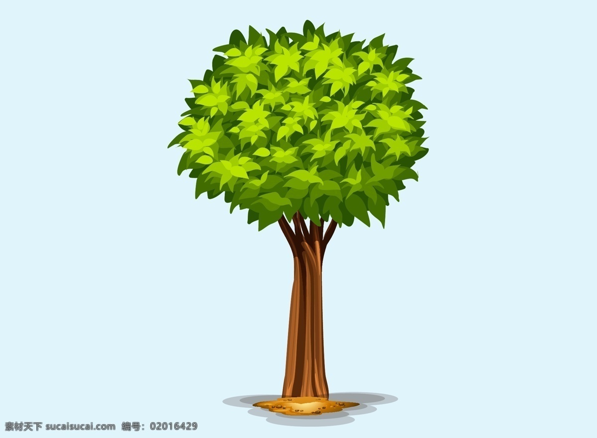 卡通植物 树手绘 树卡通 大树 树元素 绿色植物 卡通大自然 蘑菇树木 植物元素 大树卡通 大树矢量 元素
