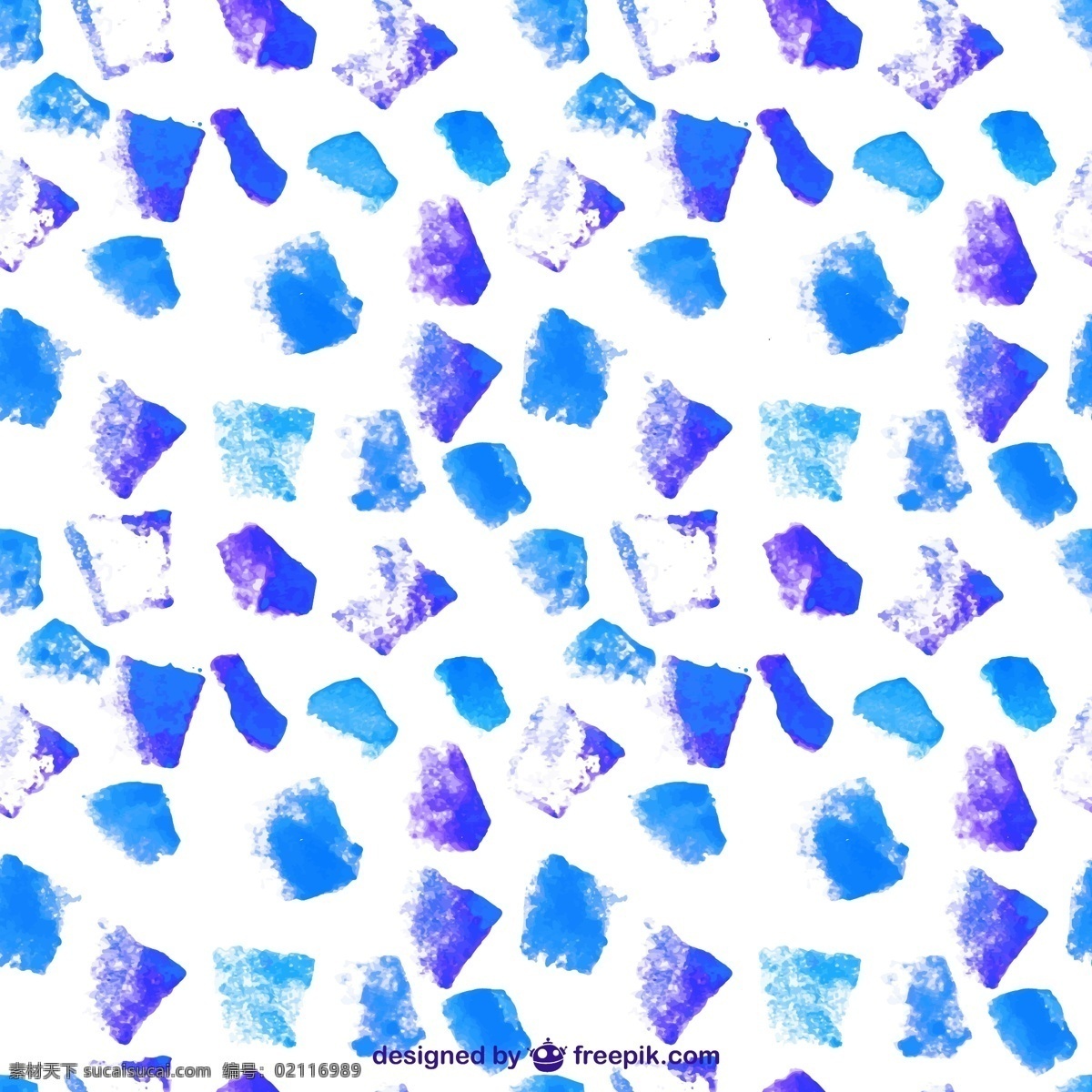 蓝色 方块 无缝 背景 矢量 水彩 无缝背景 矢量图 ai格式 白色