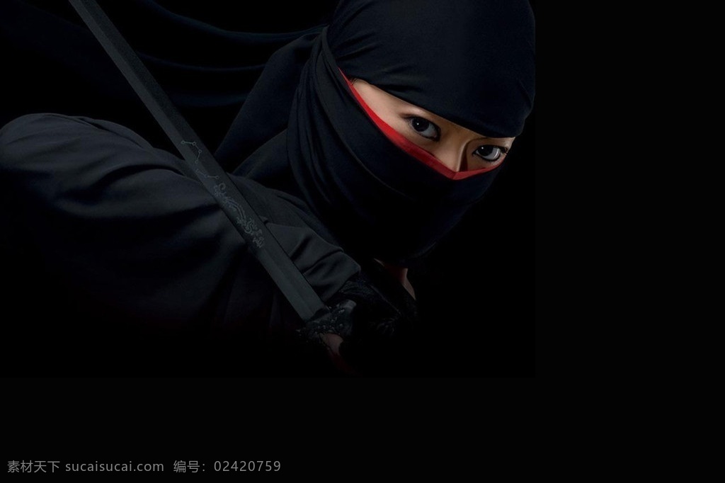 蒙面刺客 蒙面美女 剑 其他人物 人物图库