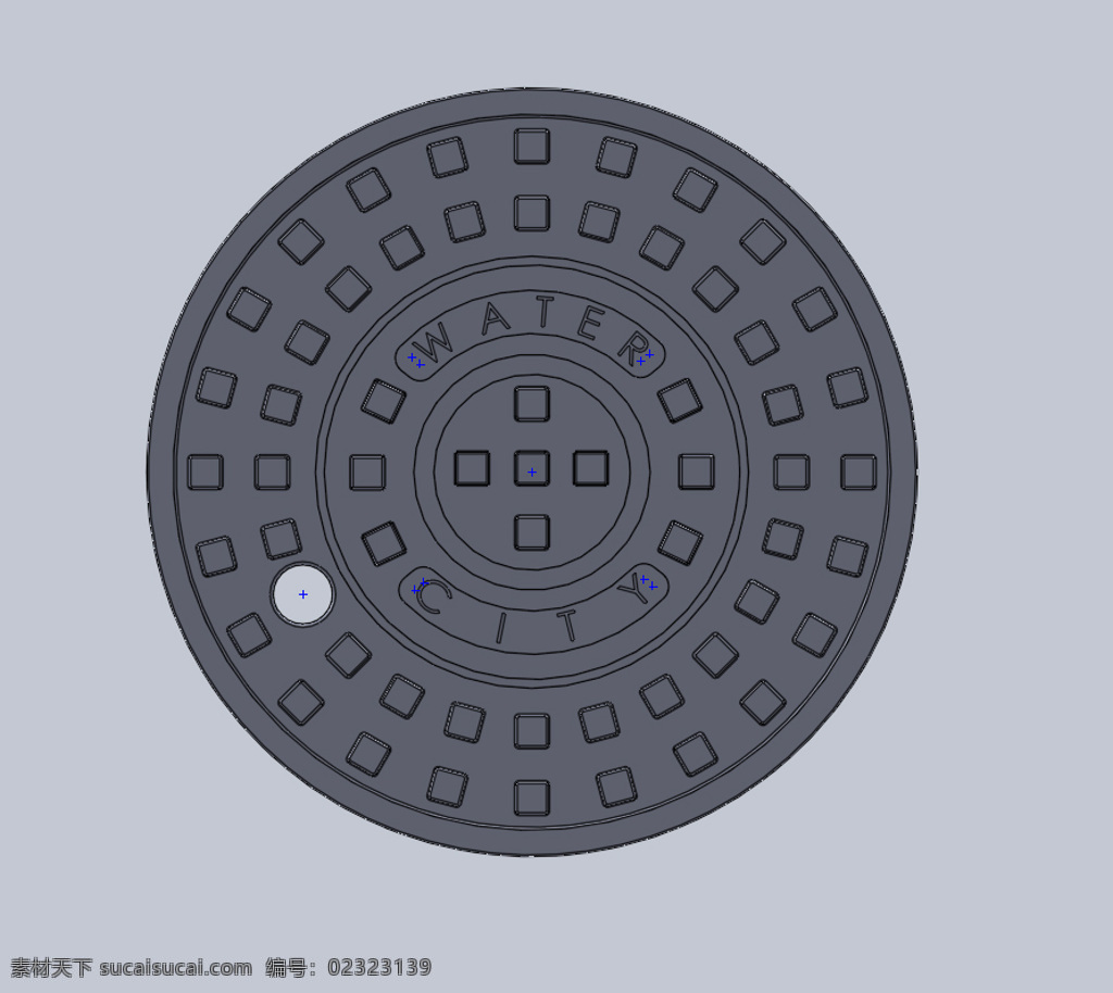 井盖免费下载 铁 盖 solidworks 下水道 3d模型素材 其他3d模型