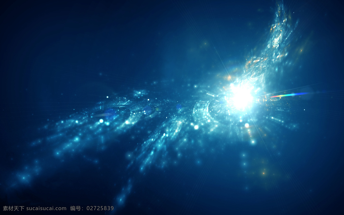 爆炸 星系 超炫 光 蓝色炫光 星云 炫光 背景图片