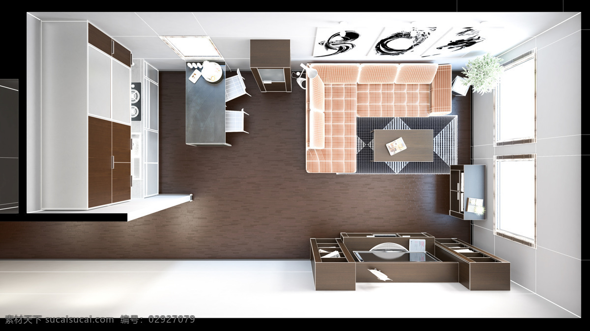 小 户型 格局 3d 立体图 小户型 客厅 室内设计 设计图 效果图 环境家居