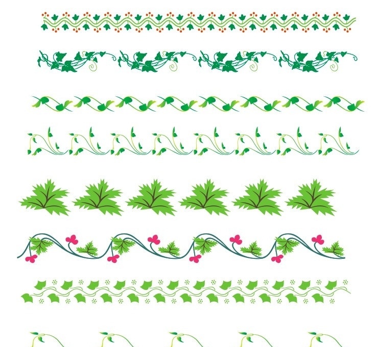 花纹 花边 花草 植物 优雅 纤细 花纹花边 底纹边框 矢量