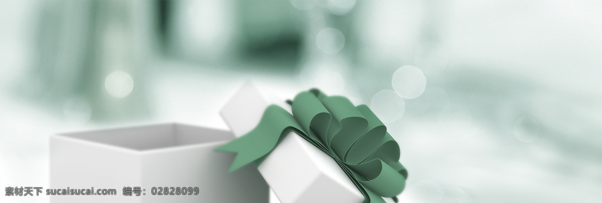 电商 淘宝 banner 海报 背景 清新 简洁 礼盒