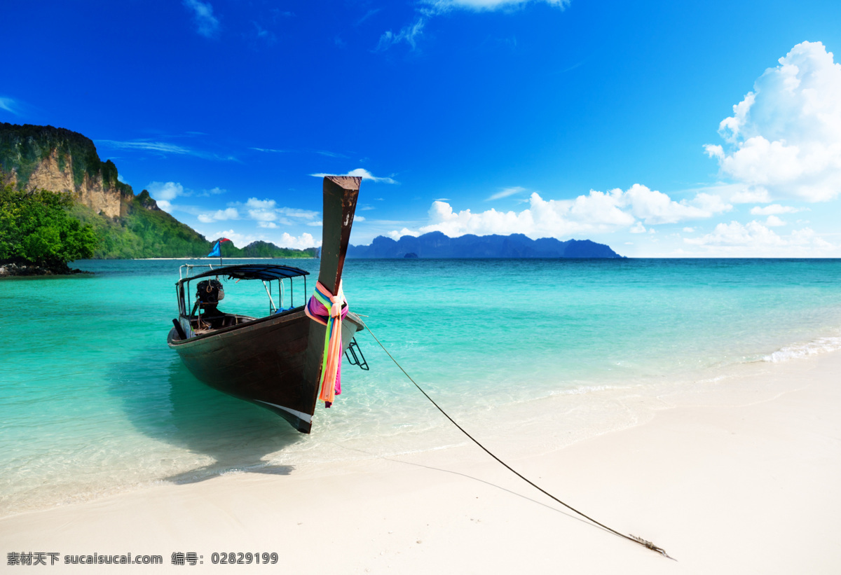 美丽沙滩美景 热带海滩 沙滩 美丽风景 沙滩美景 海面 海景 游船 木船 风景摄影 海洋海边 自然景观 白色