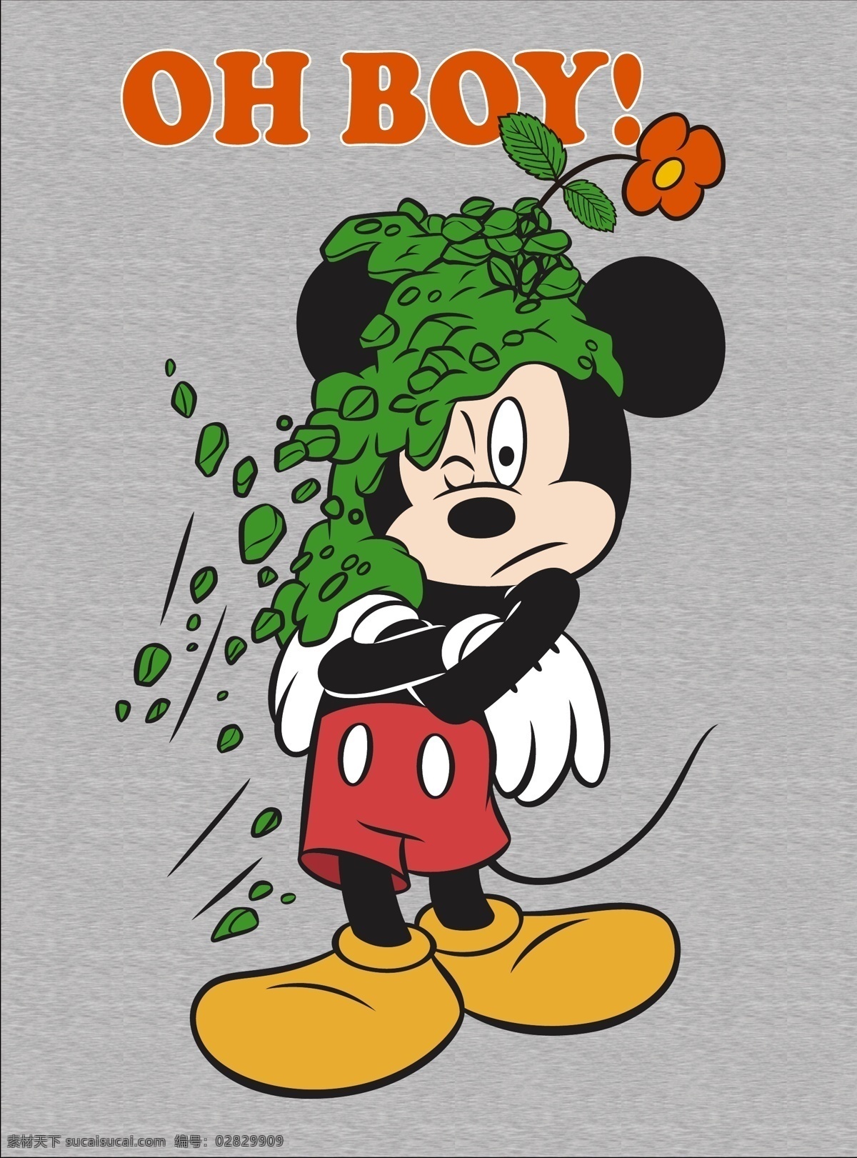 可爱米老鼠 米老鼠 花儿 唐老鸭 迪士尼动画 迪士尼系列 卡通设计 矢量