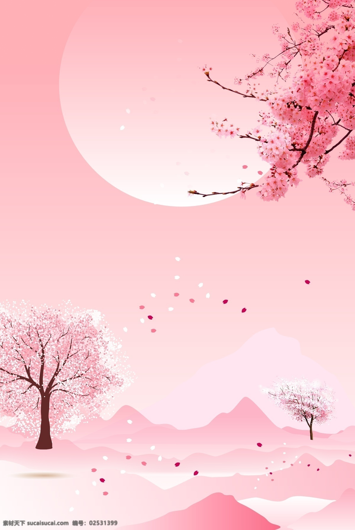 桃花 满天飞 唯美 背景 桃花节 春天 春季 清新 春季上新 粉色 花卉