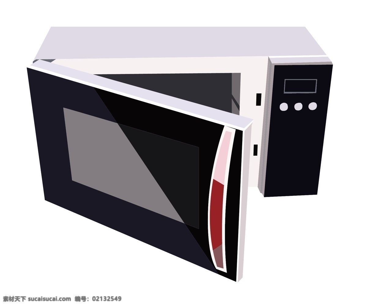 微波炉 小家电 插画 家用电器 厨房 烹饪 厨房用品 厨房电器 微波加热电器 厨房插画