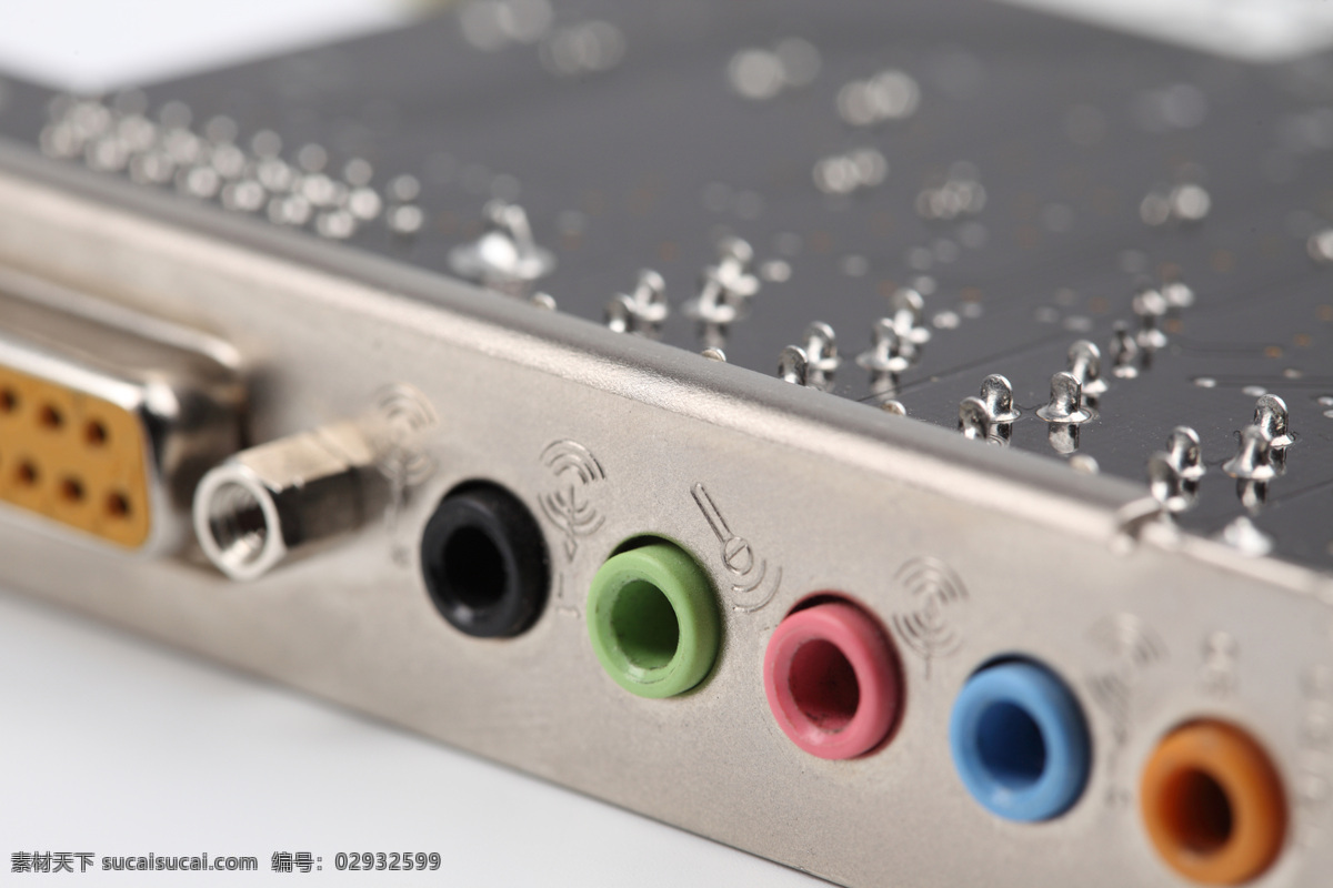 音响 接口 工业生产 电子产品 pcb板 电路板 电容 电子元器件 显卡 主板 音响接口 现代科技