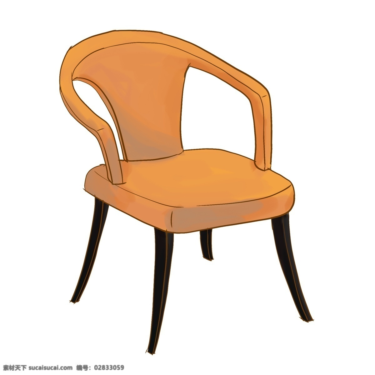 真皮 椅子 装饰 插画 黄色的椅子 真皮椅子 椅子装饰 椅子插画 家具椅子 漂亮的椅子 立体椅子 精美椅子