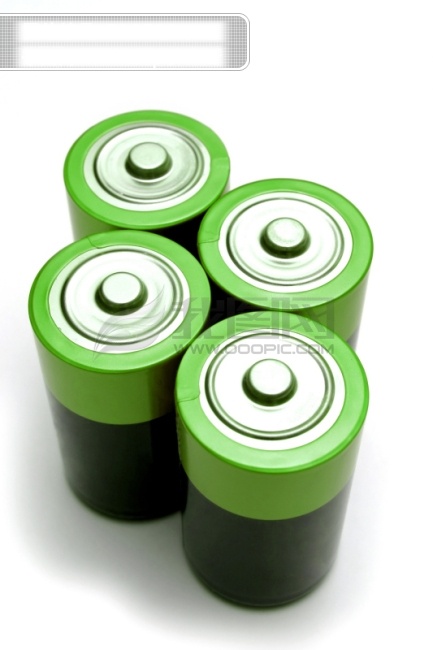 绿色 电池 白色
