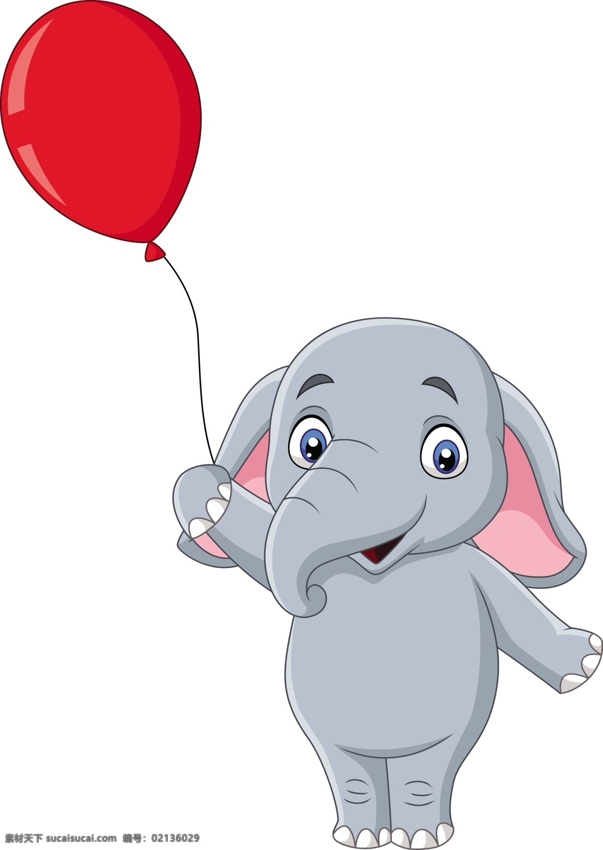 卡通小象 小象 气球 卡通 可爱 儿童 插图 背景